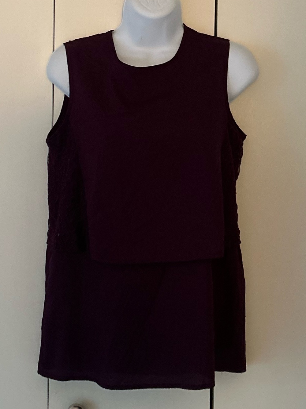 Calvin Klein laceLayered Sleeveless Tank Top XS